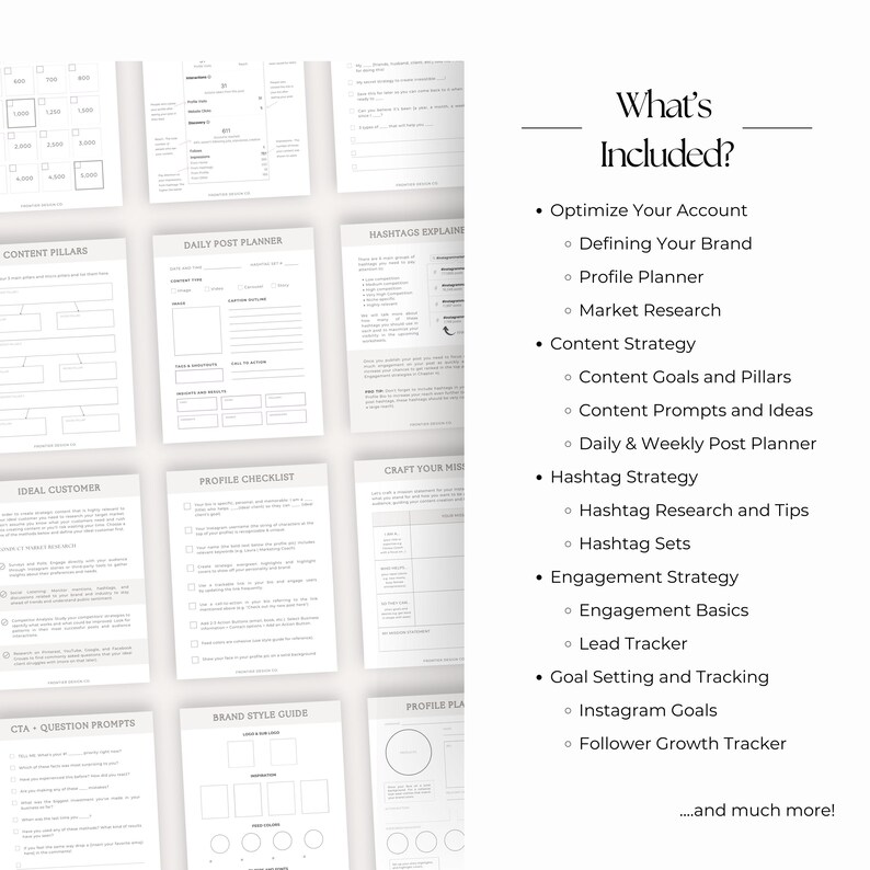 Social Media Planner Instagram Marketing Strategy Content Planner