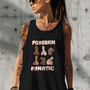 Vorhaut Meme Unisex Tank Top, Racerback Lustiger Humor für Erwachsene, Reif Sommer Fitnessstudio Reise Geschenk, unangemessene dunkle Muskel T-Shirts, ärmellose Fitness