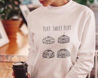 Kazachse yurt-sweater, nomadische thuistent, gezellige katoenmix