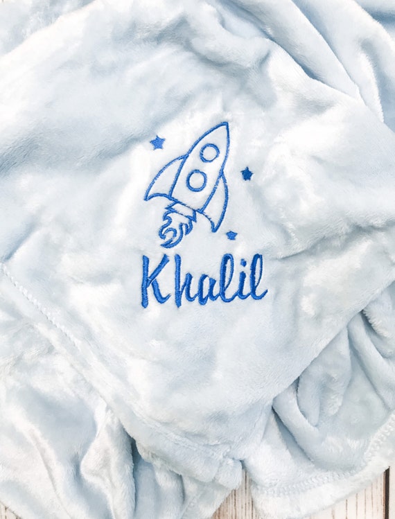 Custom Baby Blanket - Embroidered Baby Blanket - Personalized Baby Blanket - Baby Animal Blanket - Receiving Blanket - Custom Color Blanket