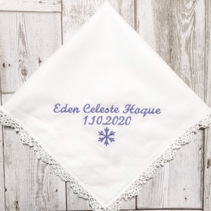 Lace Handkerchief - Lace Hankie - Custom Handkerchief - Embroidered Handkerchief - Bridal Handkerchief - Personalized Wedding Handkerchief