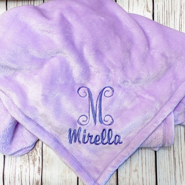 Custom Baby Blanket - Embroidered Baby Blanket - Personalized Baby Blanket - Baby Animal Blanket - Receiving Blanket - Custom Color Blanket