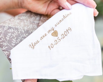 Custom Handkerchief - Personalized Handkerchief - Embroidered Handkerchief - Monogrammed Handkerchief - Groom Gifts - Wedding Party Gifts