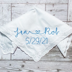 Fazzoletto in pizzo - Pizzo Hankie - Fazzoletto personalizzato - Fazzoletto ricamato - Fazzoletto nuziale - Fazzoletto da sposa personalizzato