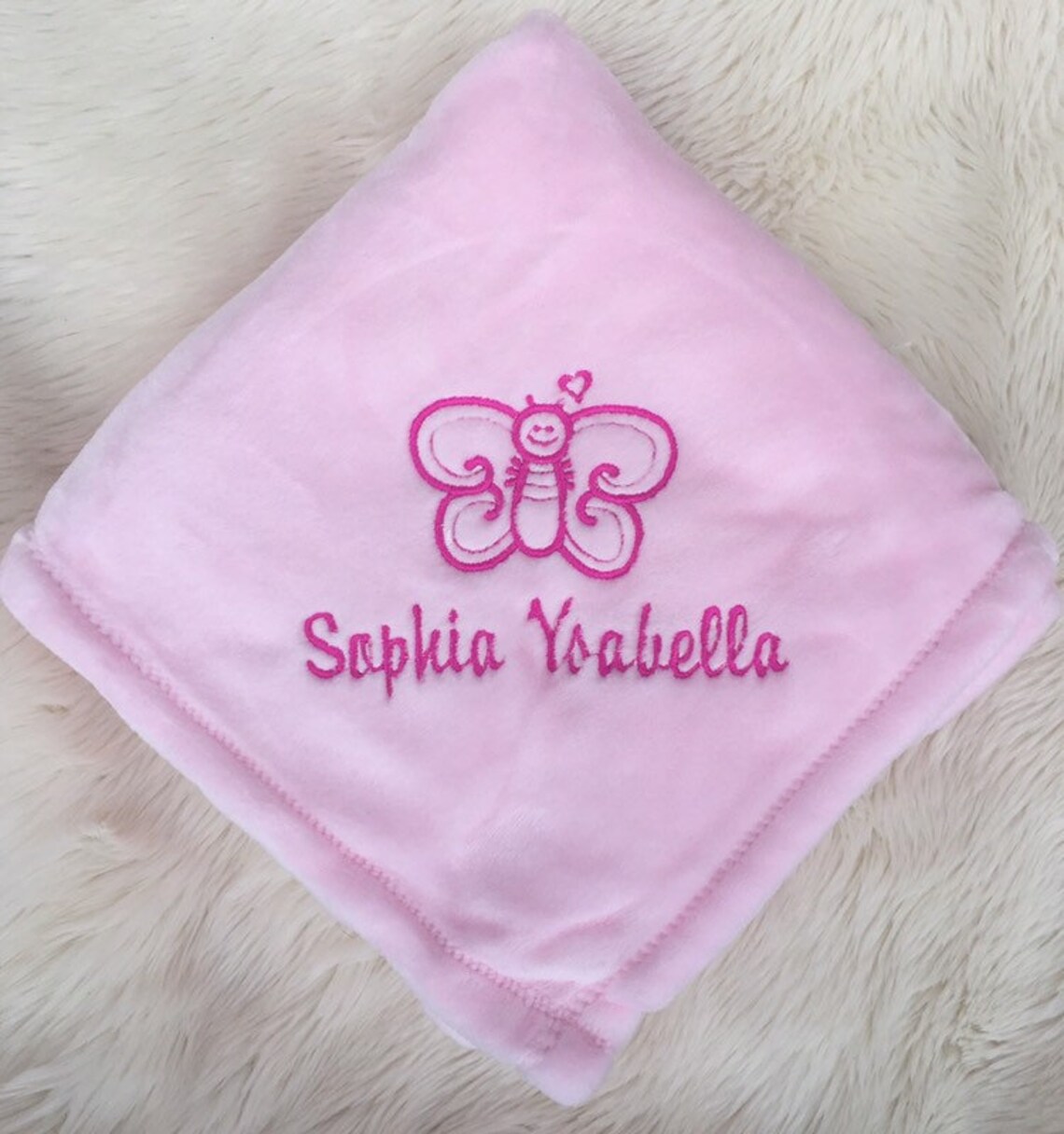 Custom Baby Blanket Embroidered Baby Blanket Personalized Etsy