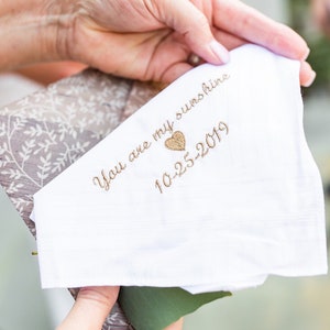 Custom Handkerchief - Personalized Handkerchief - Embroidered Handkerchief - Monogrammed Handkerchief - Groom Gifts - Wedding Party Gifts