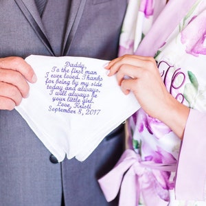 Custom Handkerchief - Personalized Handkerchief - Embroidered Handkerchief - Monogrammed Handkerchief - Groom Gifts - Wedding Party Gifts