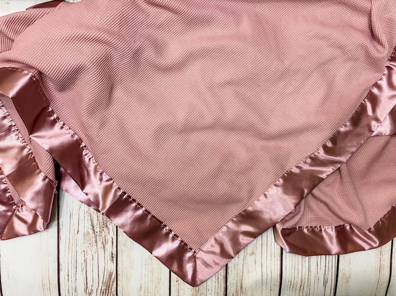 Blank Satin Edge Waffle Blanket GREAT BABY GIFT No Embroidery Etsy