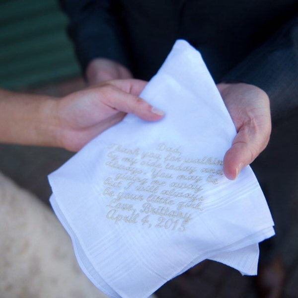 Custom Handkerchief - Personalized Handkerchief - Embroidered Handkerchief - Monogrammed Handkerchief - Groom Gifts - Wedding Party Gifts