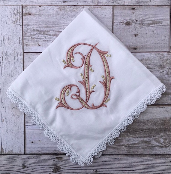 Vintage monogrammed handkerchiefs deals