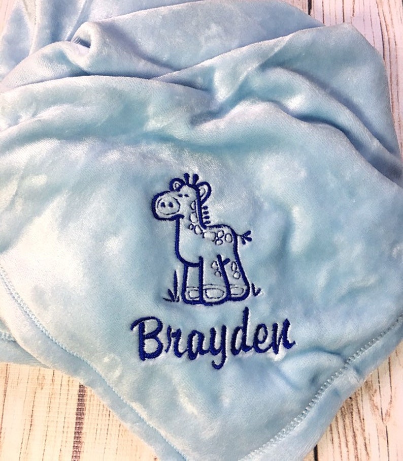 Custom Embroidered Baby Blanket Etsy