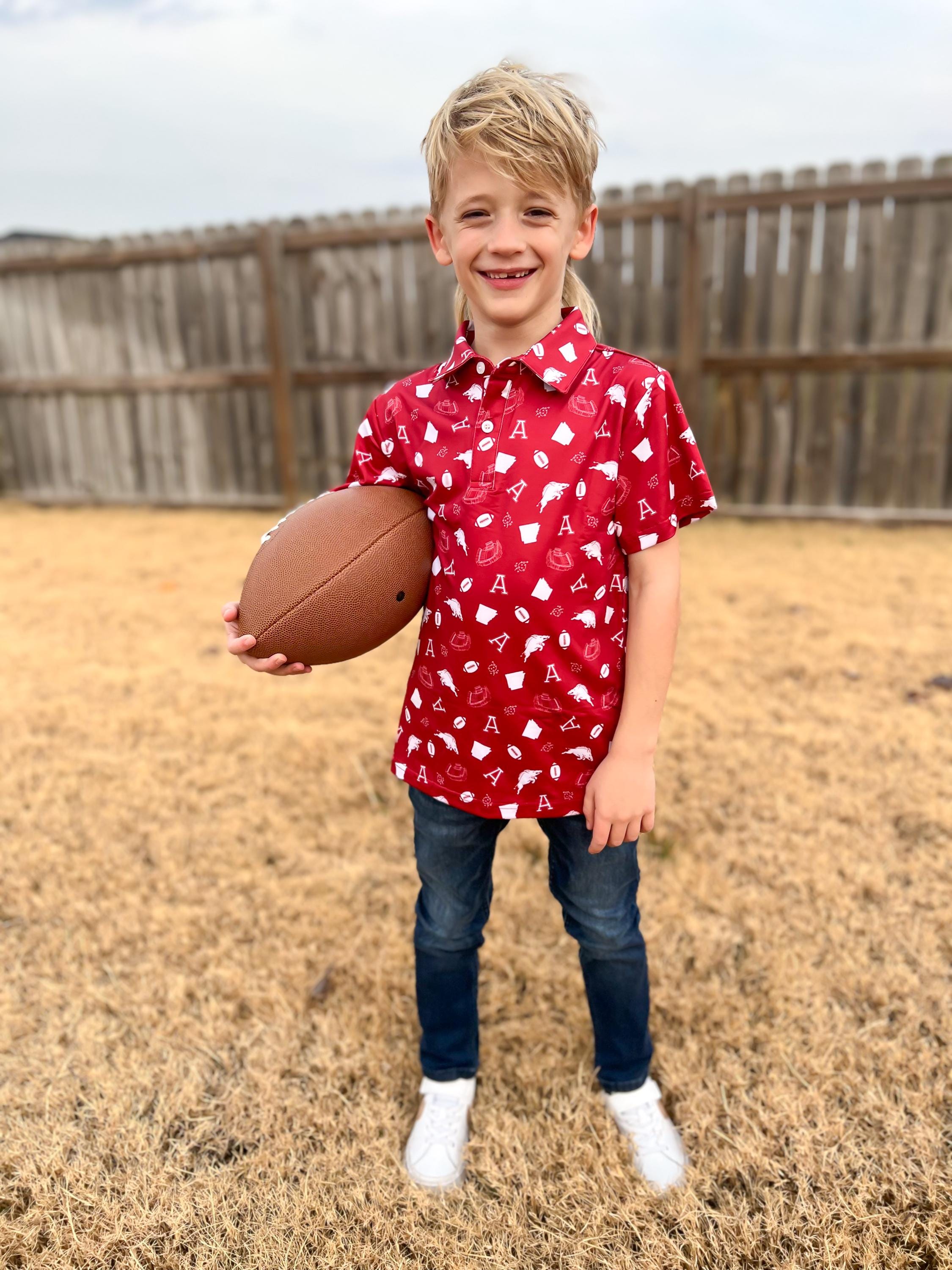 Little Hog Fan Polo/ Game Day/ Arkansas/ Polo Shirt/ Kids Clothing