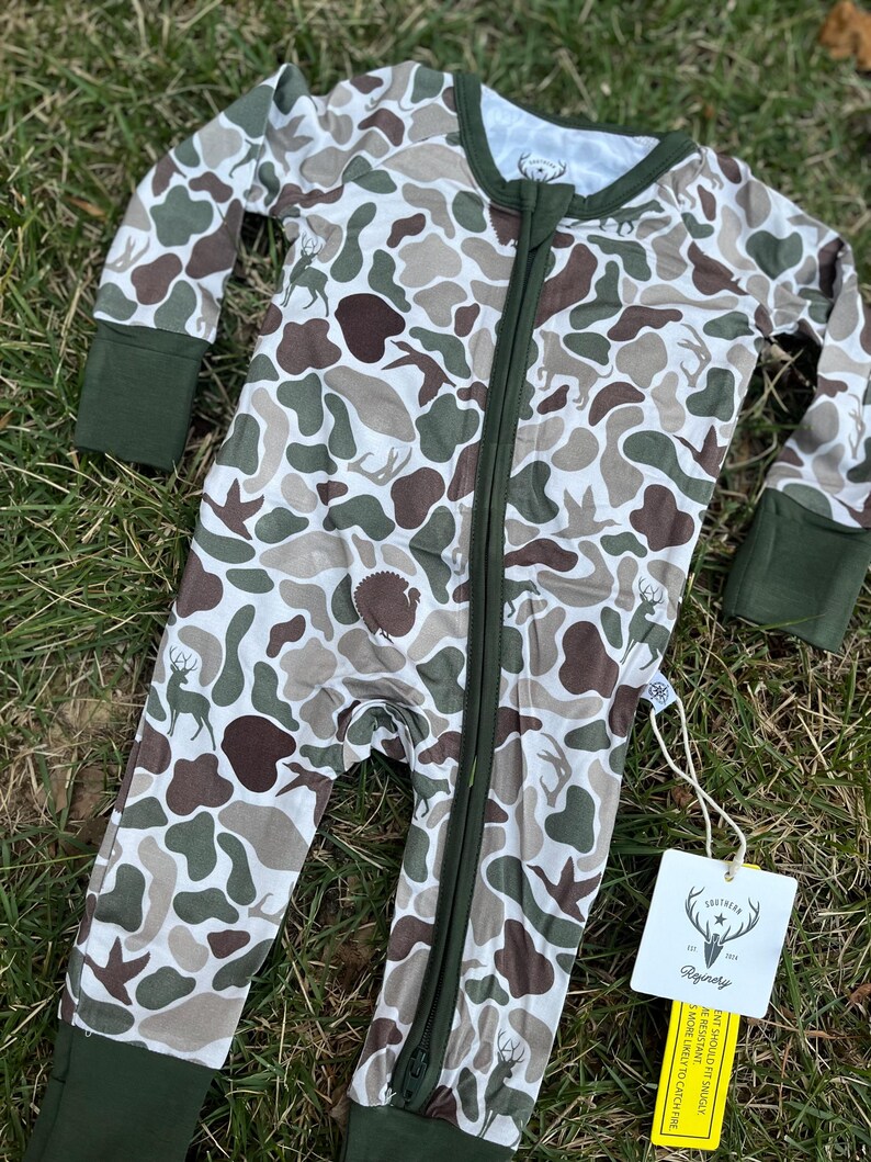 Camo fish bamboo pj set
