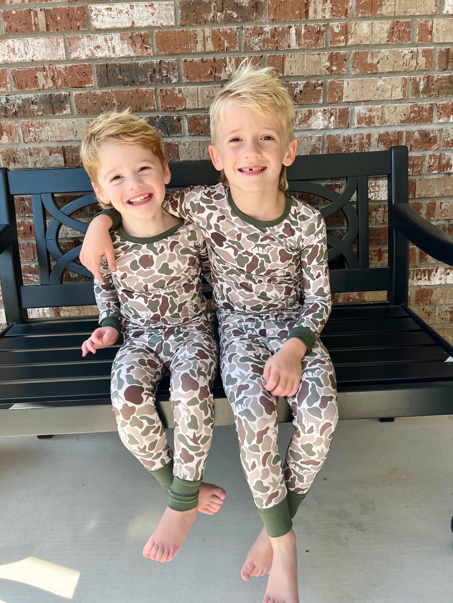 Camo fish bamboo pj set
