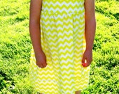 Meisjes zomer Chevron jurk. 5/6 td.