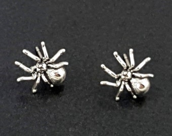 Spider Stud Earrings sterling silver michele grady arachnid insect bug earrings halloween jewelry spooky witchy gothic style