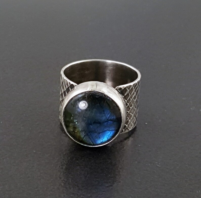 statement ring labradorite oxidized michelle grady michele grady labradorite jewelry size 8 ring Labradorite Ring ring band