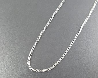 Box Chain sterling silver interchangeable replacement 16" 18" 20" 24" chain lengths your choice thick chunky hefty chains michele grady