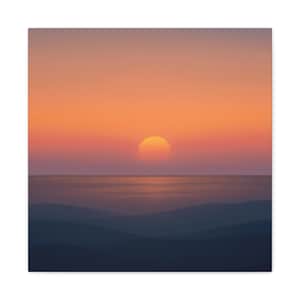 Sunset Tranquility Pink Canvas Art Tranquil Wall Decor Relaxing Atmosphere Coastal Design Office Wall Decor Ocean Landscape Nature Lover