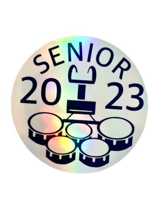 HOLOGRAPHIC Drumline Tenor Drum Quads Senior Decal Sticker Etsy