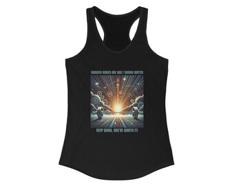 Regata Racerback, Treino de verão, Top de motivação para fitness, Regata de ginástica, Regata feminina, Roupa esportiva inspiradora, Presente de fitness