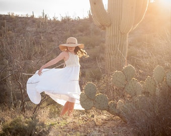 Journey Beige and Cream Boho Fringe Maxi Dress