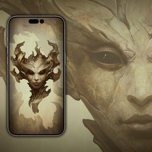 Dryad Portrait Aesthetic Phone Wallpaper | Fantasy Creature | Smartphone background | Wallpaper set | Iphone Wallpaper | iOS Wallpaper