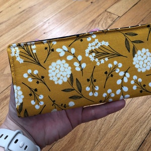 Floral Print Eyeglass Case - Yellow