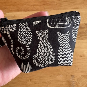 Mini Beutel/Geldbeutel mit Katzen Motiv
