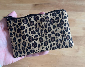 Coin Purse/Mini Zipper Pouch - Leopard Print