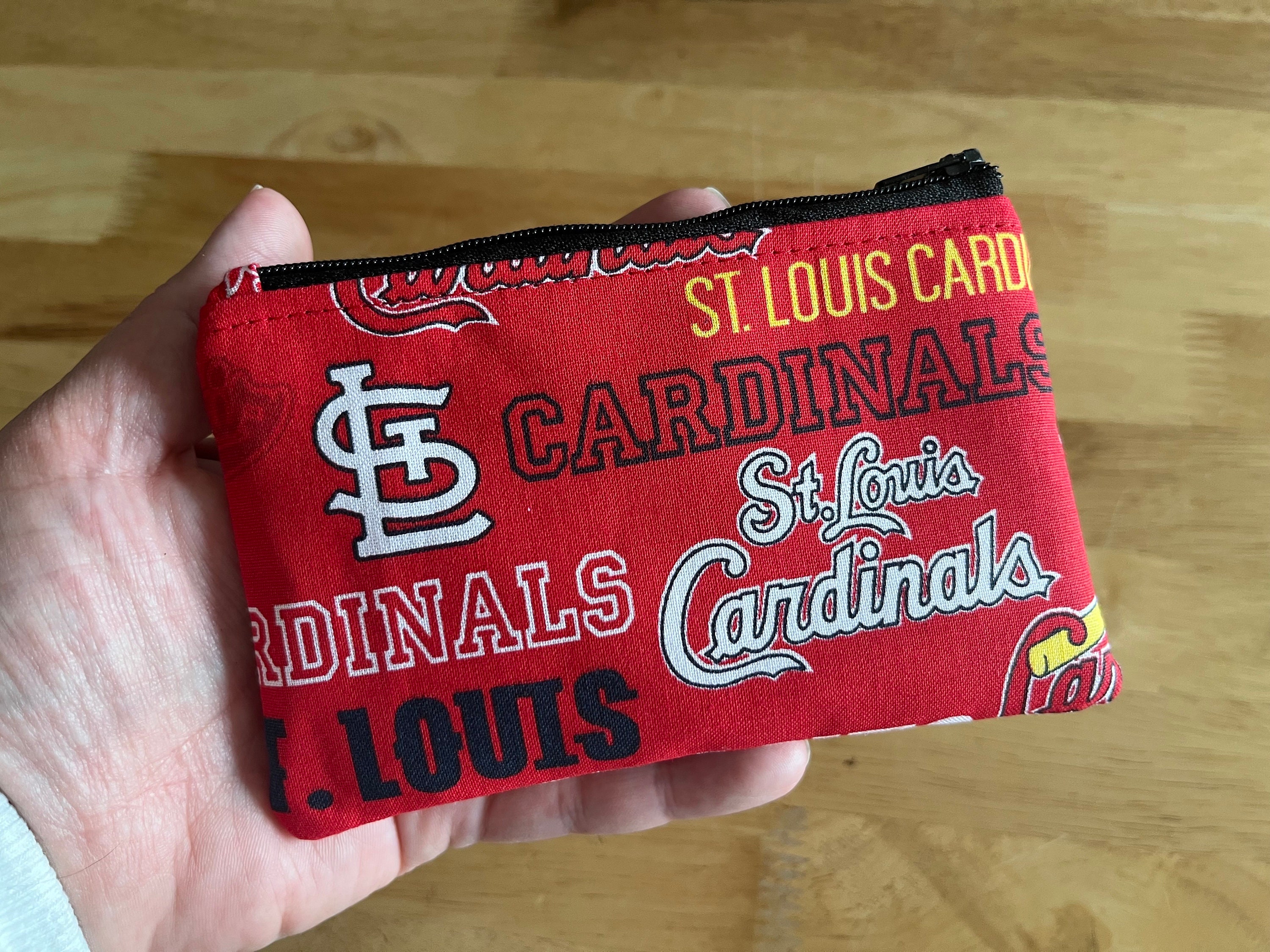 St Louis STL Cardinals Laser Engraved Brown Front Pocket Wallet Money Clip