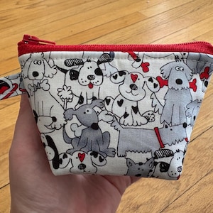 Coin Purse/Mini Zipper Pouch - Dog Print