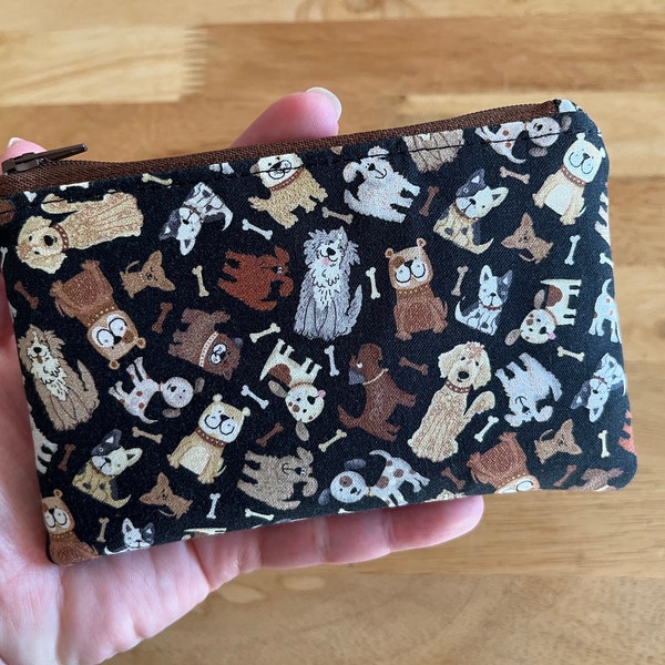 Coin Purse/Mini Zipper Pouch - Dog Print