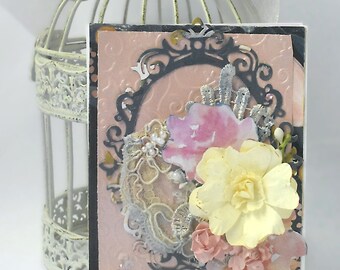Any Occasion Card with Shabby Chic Charm and Vintage Lace Details