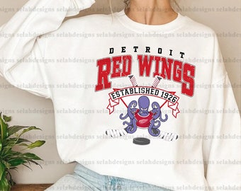 Red Wings Sweatshirt - Etsy