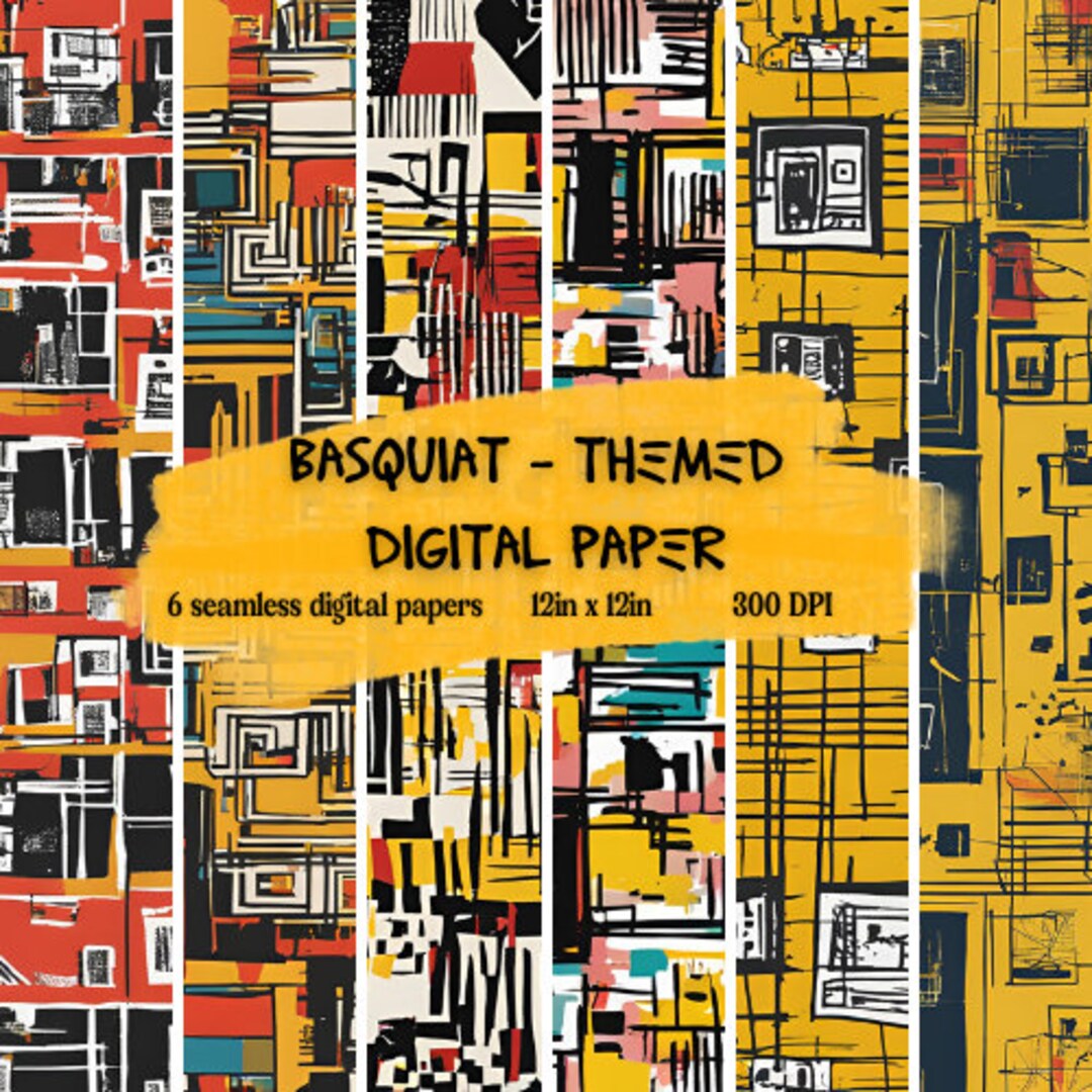 BASQUIAT DIGITAL PAPER. Art Student Artist Patterns Street Art Graffiti ...