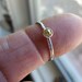 Reserved for Meredith: Rose Cut "Rose" Diamond and Silver Stacker