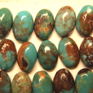 4x6 Turquoise Oval Cabochons-Kingman-Parcel A