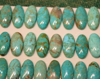 Kingman Turquoise Oval Cabs 7x14mm