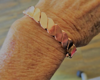 Hammered Twisted Copper Cuff