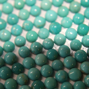 3mm Kingman Turquoise Cabochons-Parcel C