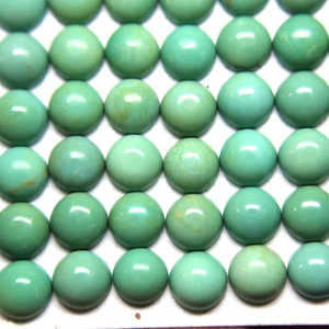 6mm Kingman Round Cabochons-Lighter Green