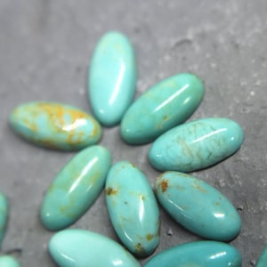 4 x 8 Kingman ovale long turquoise - Petits colis