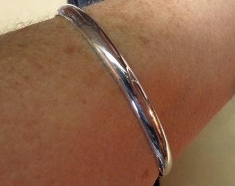 Simple 5.1 mm Wide Sterling Silver Cuff