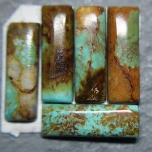 20x7mm Long Turquoise Rectangles-Kingman