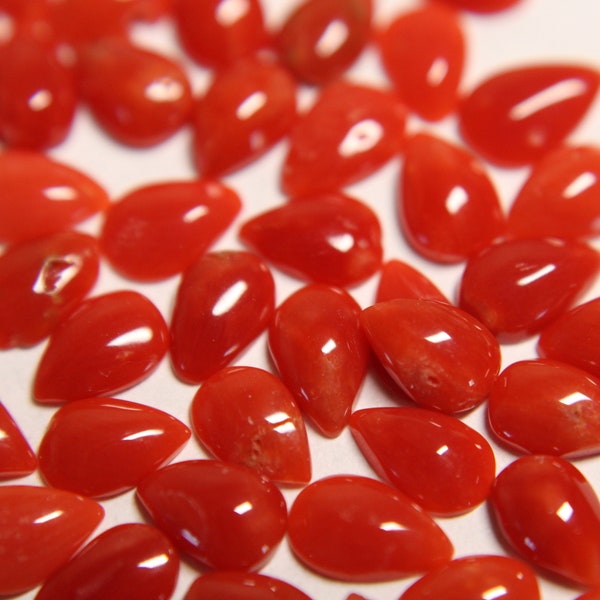 4x6 Red Coral Teardrop-small parcels