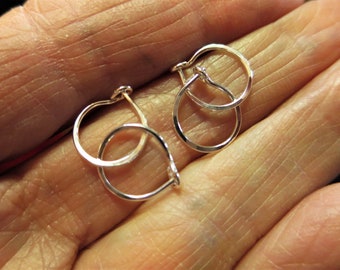 11mm Sterling Silver Hoops, Two Pair