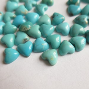 6 mm Campitos Türkis Herz Cabochons