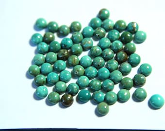 4mm Nevada Turquoise Cabochons (Carico Lake Region)