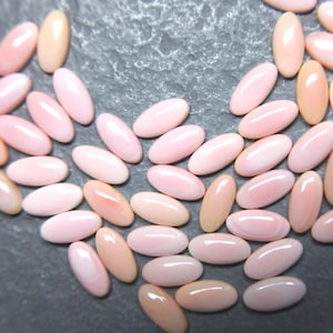 5x10mm Natural Pink Conch Shell Ovals-Small parcels